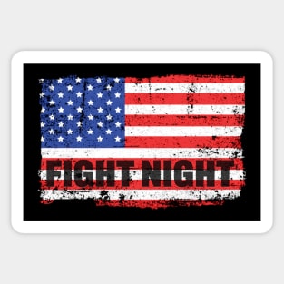 American Flag Fight Night Fans Sticker